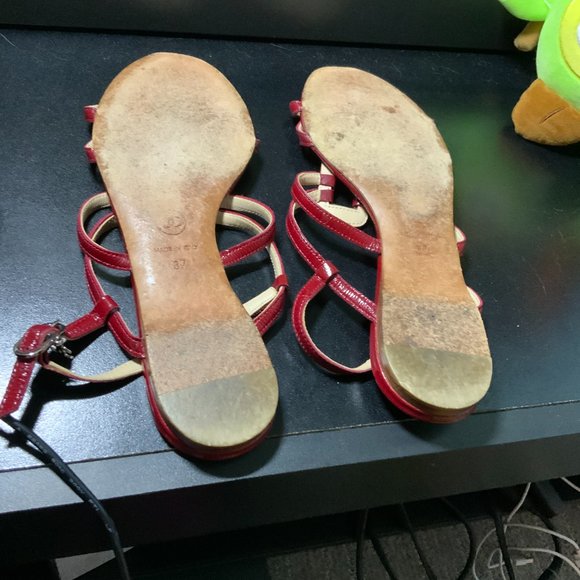 Chanel Red Sandals - Size 37- Good Condition - $250 💃 - Picture 2 of 2